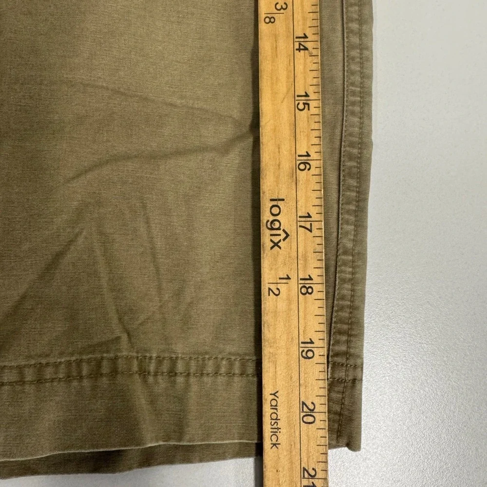 Columbia Cargo Shorts Mens 36 Khaki Tan Excellent Cotton Canvas XM4108 10 Inseam